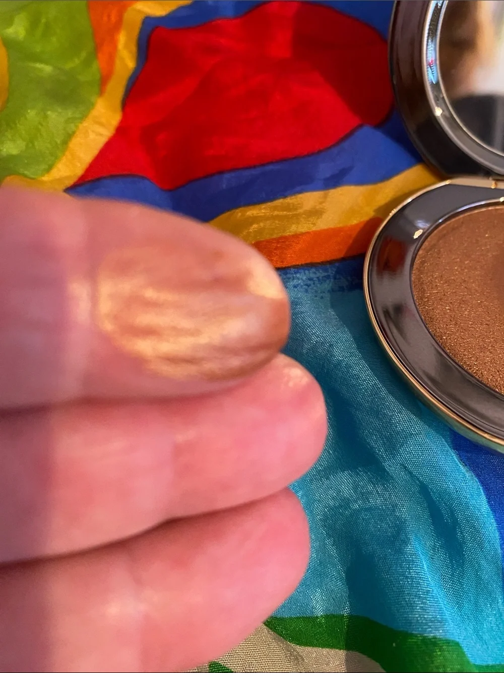 Westman Atelier Compact Highlighter in Soft Blush and Gold Accents